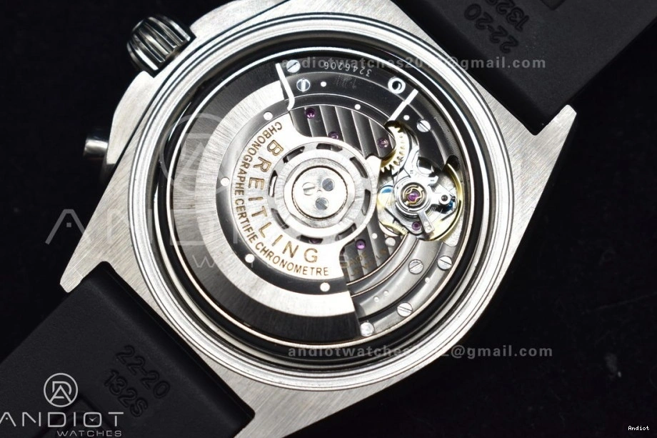 LE B01 43mm L-Black A7750 Version BLS Wht SS 1:1 Chrono Best Navitimer 0326